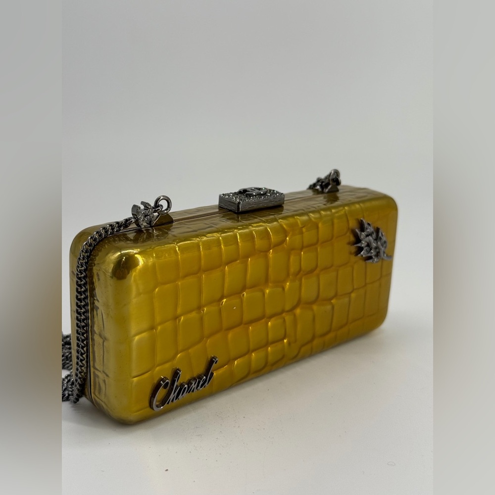 Chanel Minaudiere Gold Crystal Crocodile Clutch Bag - Picture 5 of 16